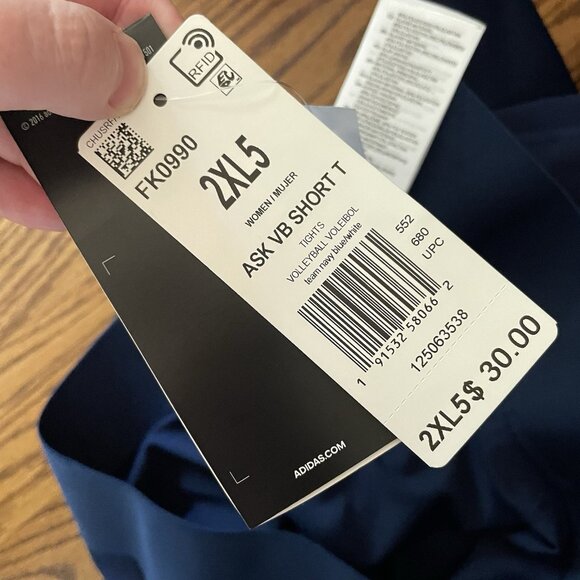 Adidas Aeroready Women 2XL Navy Blue Stretch Techfit Volleyball 4” Shorts NWT - Picture 10 of 11
